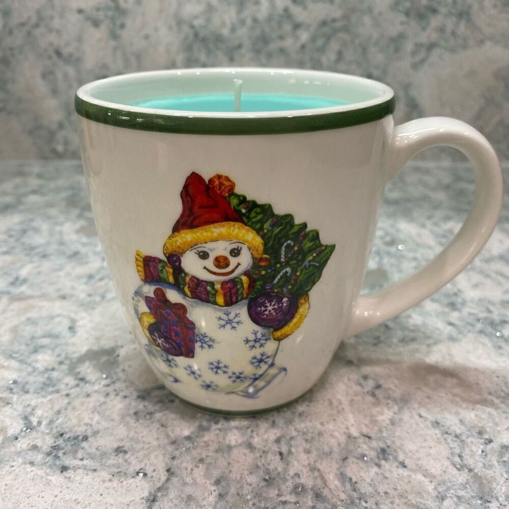 Pine Mist Snowman Candle
